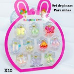 set de ganchito para ninas