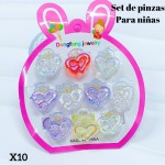 set de ganchito para ninas