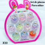 set de ganchito para ninas