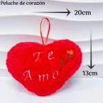 llavero corazon tipo peluche pequeña