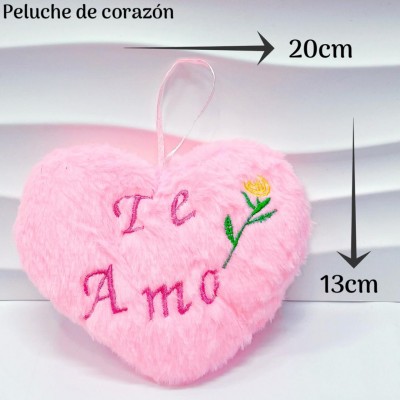 llavero corazon tipo peluche pequeña