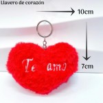 llavero corazon tipo peluche pequeña