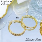 #E argolla entorchada acero 2.8& (0.52*)