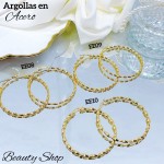 #EE Argolla entorchada grande acero & (&3）(0.45*)