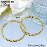 #EE Argolla entorchada grande acero & (&3）(0.45*)
