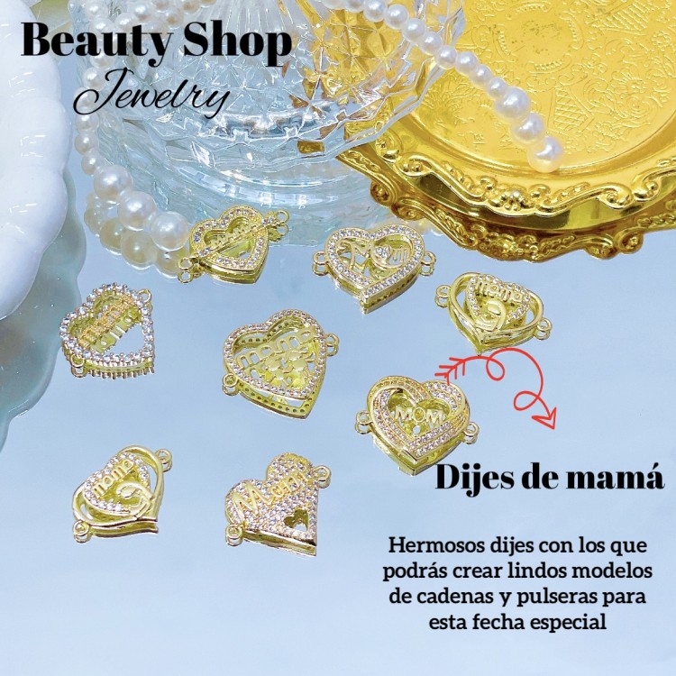 Nuevos modelos de dijes doble conector día de las madres 