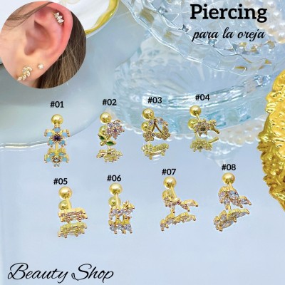 Piercing para la oreja  6.5& (0.95*)
