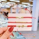Set de pulseras hilo rojo 