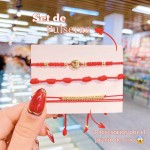 Set de pulseras hilo rojo 