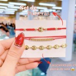 Set de pulseras hilo rojo 