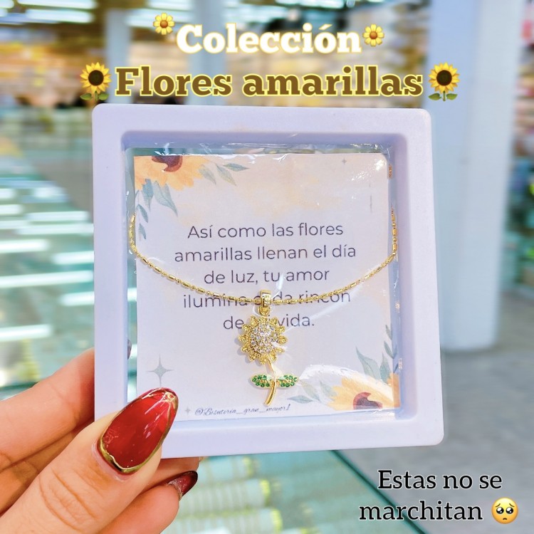 Cadena de girasol con estuche 3.50$