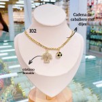 Cadena de caballero con dije de futbol Cadena de caballero con dije de futbol