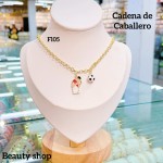 Cadena de caballero con dije de futbol Cadena de caballero con dije de futbol