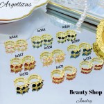 #6 #io Argolla piedras Oro chino (&6) (0.95*)