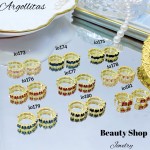 #6 #io Argolla piedras Oro chino (&6) (0.95*)