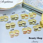 #6 #io Argolla piedras Oro chino (&6) (0.95*)