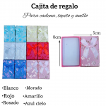 Cajita de regalo para cadena, topito y anillo medida 8cm X 5cm