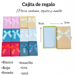 Cajita de regalo para cadena, topito y anillo medida 8cm X 5cm
