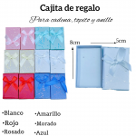 Cajita de regalo para cadena, topito y anillo medida 8cm X 5cm