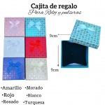 Cajita de regalo para reloj y pulsera medida 9cm X 9cm 