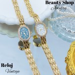 Nuevos modelos de reloj vintage de dama en oro chino