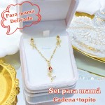 Set de cadena+topito para mamá 