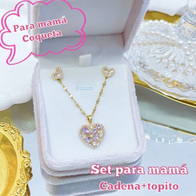 Set de cadena+topito para mamá 