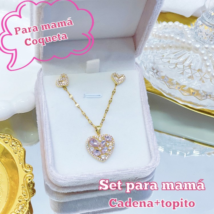 Set de cadena+topito para mamá 