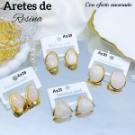 #Ay aretes en tendencia con efecto nacarado 
