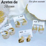#Ay aretes en tendencia con efecto nacarado 