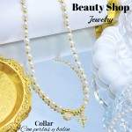 #1 collares con perlas y balines 13& (2.35*)