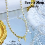 #1 collares con perlas y balines 13& (2.35*)