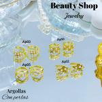 Nuevos modelos de argollitas con perlas 4& (0.65*) Nuevos modelos de argollitas con perlas 4& (0.65*)