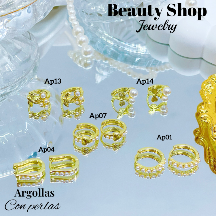 Nuevos modelos de argollitas con perlas 4& (0.65*) Nuevos modelos de argollitas con perlas 4& (0.65*)