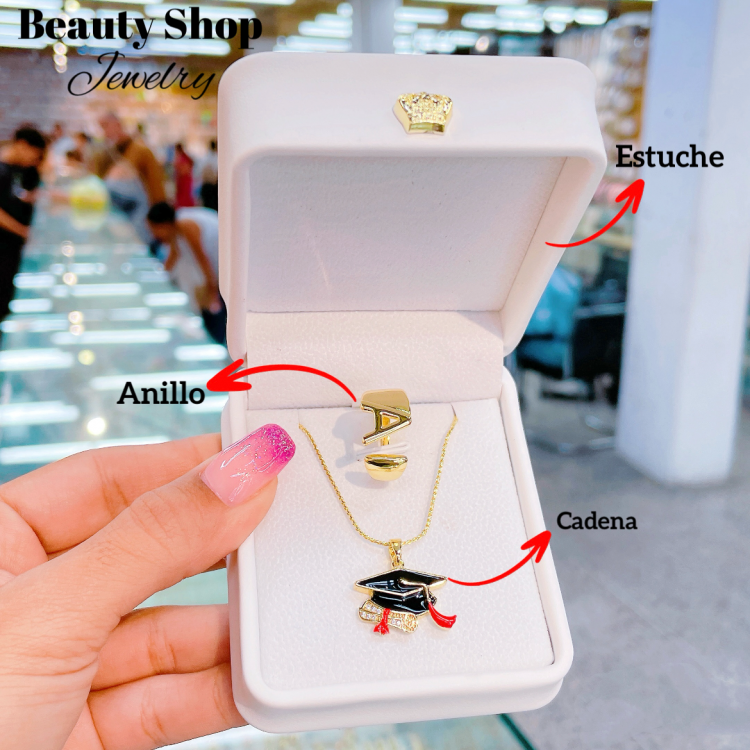 Set de cadena+anillo+estuche 