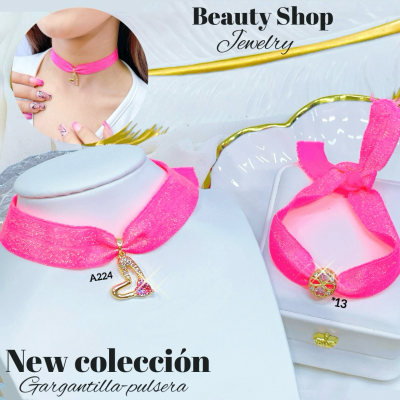 Nueva tendencia gargantilla+pulsera 