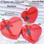 Cajas de regalo en forma de corazón con lazo te incluye 3 tamaños 