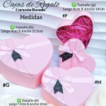 Cajas de regalo en forma de corazón con lazo te incluye 3 tamaños 