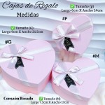 Cajas de regalo en forma de corazón con lazo te incluye 3 tamaños 
