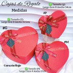 Cajas de regalo en forma de corazón con lazo te incluye 3 tamaños 