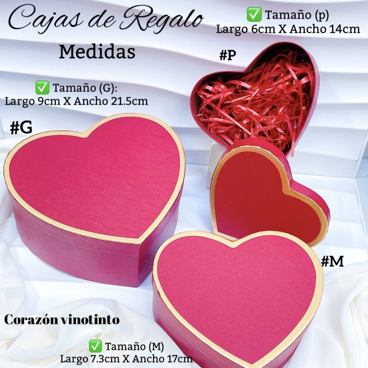 Cajas de regalo en forma de corazón te incluye 3 tamaños 