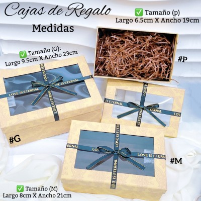 Cajitas de regalo cuadrada con lazo te incluye 3 piezas 