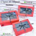 Cajitas de regalo cuadrada con lazo te incluye 3 piezas 
