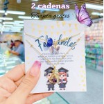 2 cadenas de graduación y tarjeta 