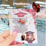 2 cadenas de graduación y tarjeta 