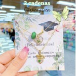 2 cadenas de graduación y tarjeta 