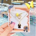 2 cadenas de graduación y tarjeta 