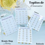 Paquete de topito de diamante redondo-cuadrado 18& Paquete de topito de diamante redondo-cuadrado 18&