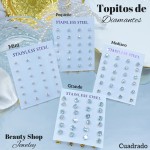 Paquete de topito de diamante redondo-cuadrado 18& Paquete de topito de diamante redondo-cuadrado 18&