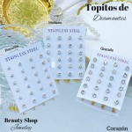 Paquete de topitos de diamante corazón-triángulo 25& Paquete de topitos de diamante corazón-triángulo 25&